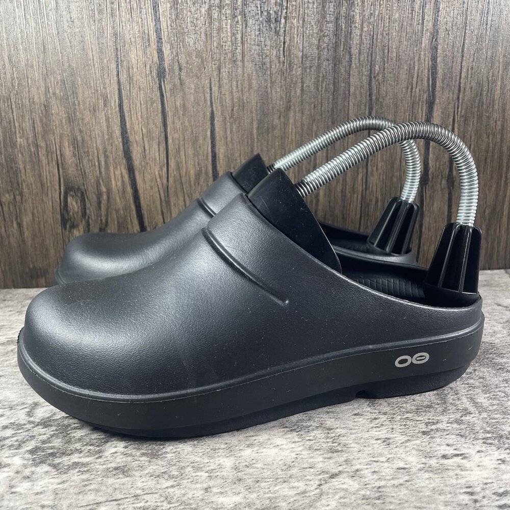 OOFOS Black Slip-On Women's Clog Mules - Picture 4 of 10